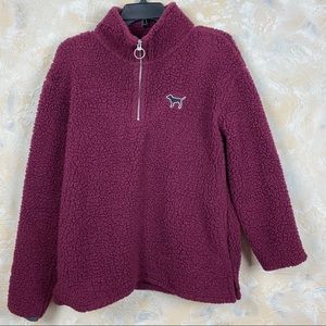 Victoria’s Secret Pink Maroon Fleece Jacket‎ 54